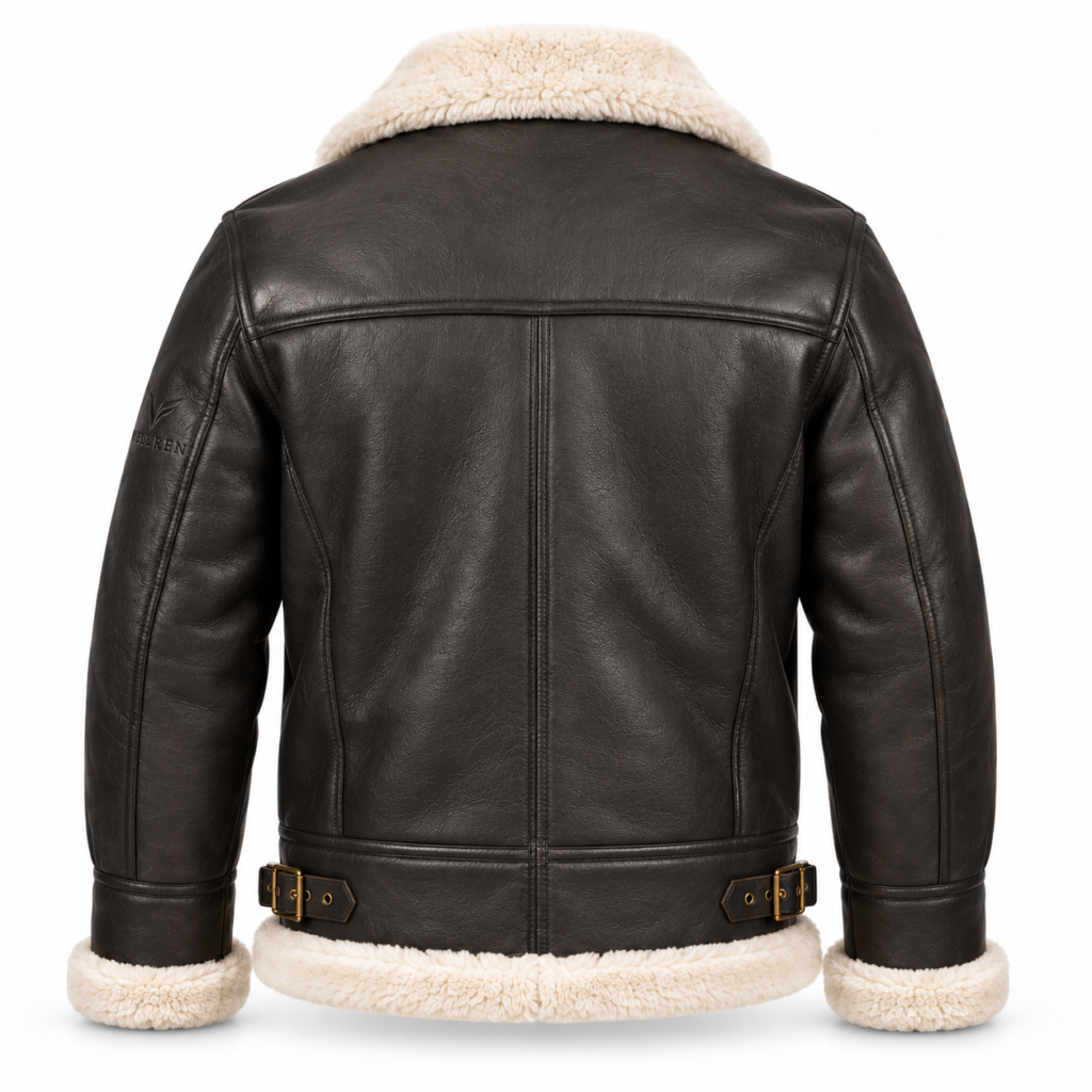 Heritage Shearling B-3 Aviator Jacket – Espresso Brown