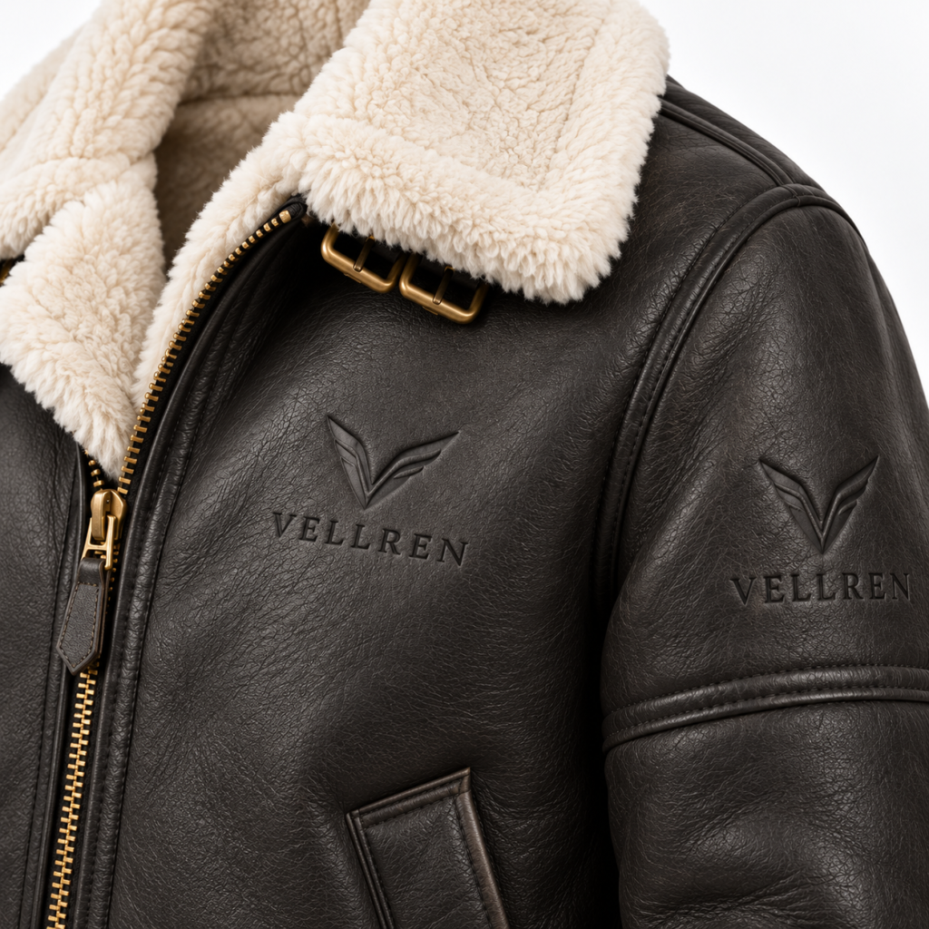 Heritage Shearling B-3 Aviator Jacket – Espresso Brown